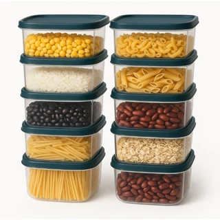 Kit 20 Potes Organizadores Multi-Click 1000 ml - Livre BPA Microondas Marmita Reutilizável