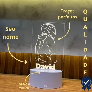 🏍️ LUMINÁRIA LED PERSONALIZADA COM SEU NOME – ESTILO MOTOQUEIRO!