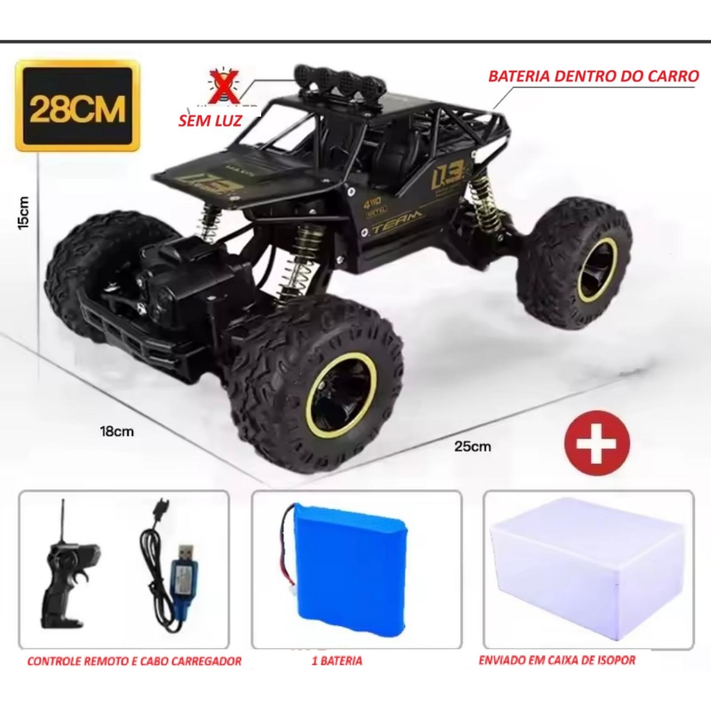 Carrinho Controle Remoto 1: 16 Off-Road Conquer, Gantry, Beast