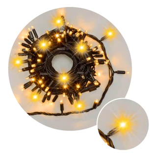 Cordão LED Strobo 10m 100 LEDs 80 Fixos 20 Strobo Bivolt Prova D’Água Festas Externo Jardim Natal