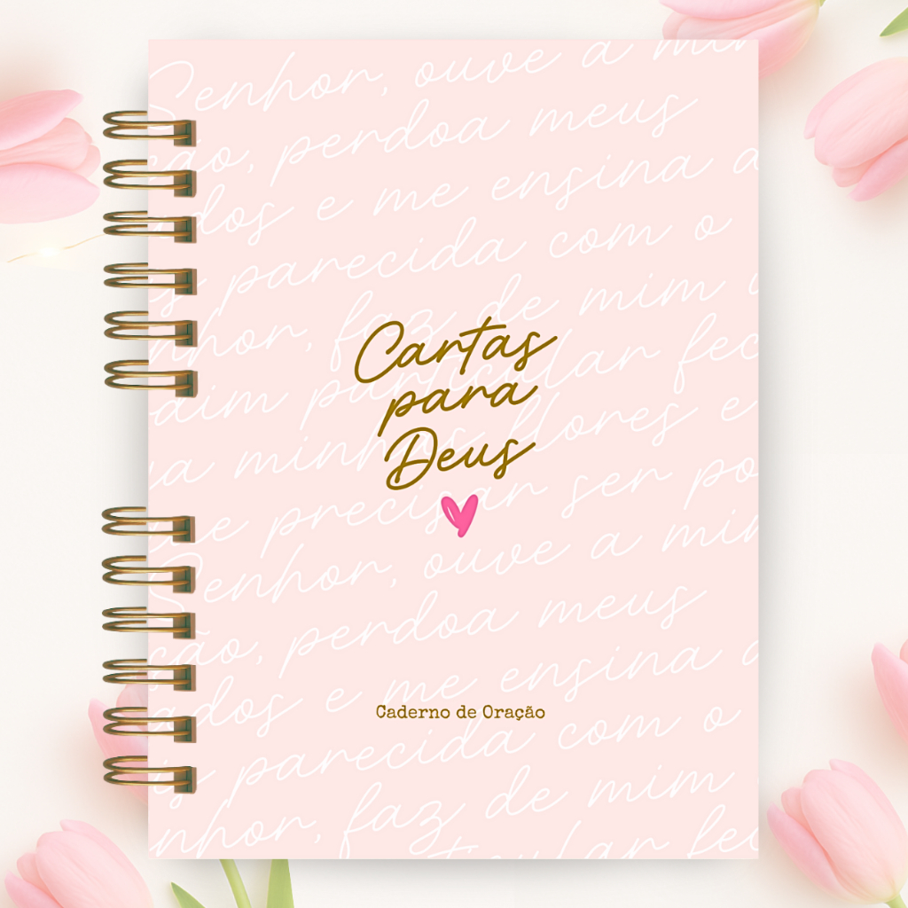 Caderno de Oração Devocional Feminino Cartas para Deus A5 Capa Dura ...