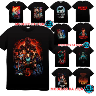 Camiseta Stranger Things 5 100% Algodão