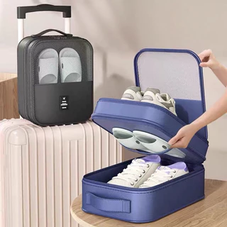 Organizador de Sapatos de Viagem de 3 Camadas Grande Capacidade Com Alça Para Mala em Oferta na Shopee
