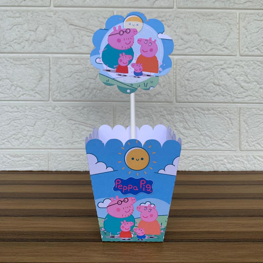 Centro de Mesa Personalizado Peppa Pig - Enfeite de Mesa cachepot ...