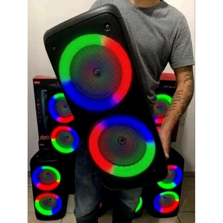 caixa de som gigante potente amplificada 400w com entrada microfone bluetooh rádio pendreve 55cm altura