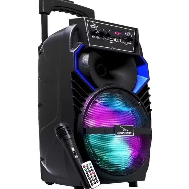 mega Caixa de Som potente completa amplificada com controle 500w com ...