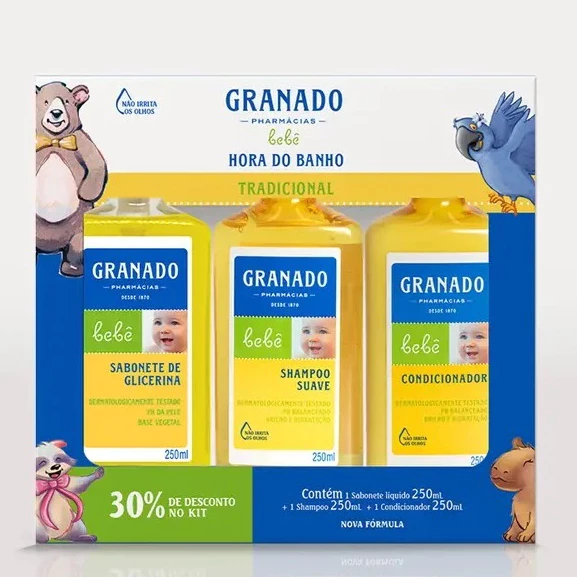 Kit Bebê Hora do Banho Granado Tradicional: Cuidado Completo, Cheiro de Neném e Excelente Custo-Benefício
