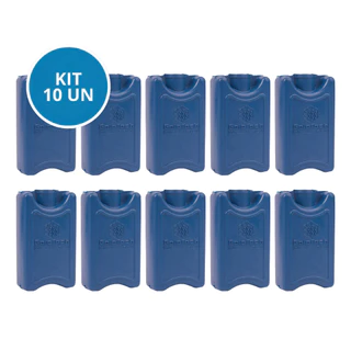 10 Placa Gelo Reutilizável Artificial Rígido Gel 100ml Bolsa Cor Azul