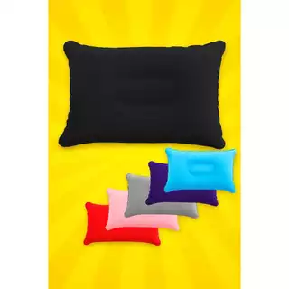 Travesseiro Almofada Inflável de Encher Pra Viagem Avião Praia Camping Acampamento Passeio Parque em Oferta na Shopee