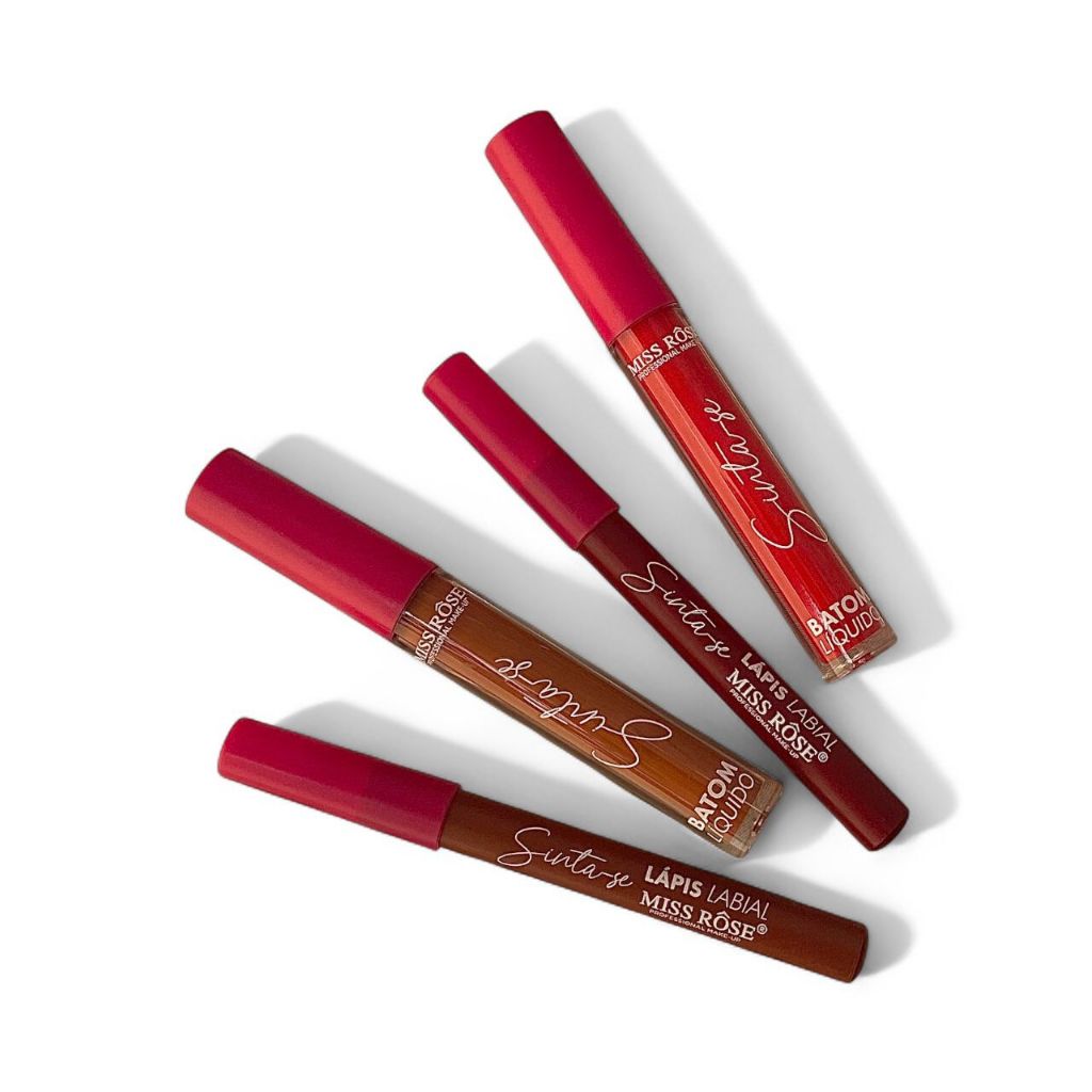 Lip Kit Miss Rôse - Coleção Sinta-se l Batom Líquido + Lápis Labial ...