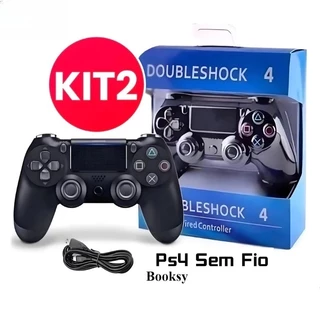 Kit 2 Controle Sem fio Ps4 Joystick Playstation Dualshock 4 Opcional Camuflagem REAL LIFE.BR