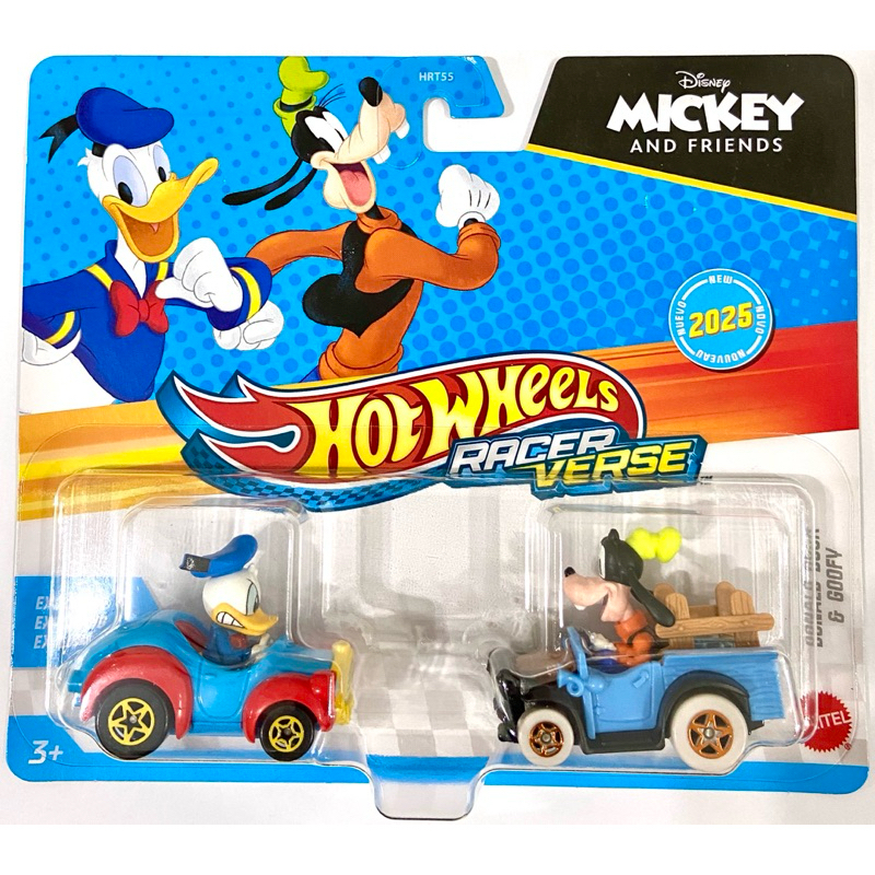 Hot Wheels Racer Verse Pack 2 Pato Donald Pateta Goofy Mickey e