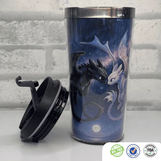 Copo Térmico Personalizado Dragao Como Treinar meu Dragao (( SE OPTAR EM COMPRAR COM O NOME, INFORMAR PELO CHAT NO ATO D