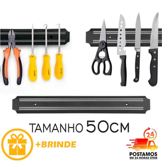 Suporte 50cm De Barra Magnética Imã Para Suporte Para Facas e Ferramentas , Churrasqueira 33cm Pia