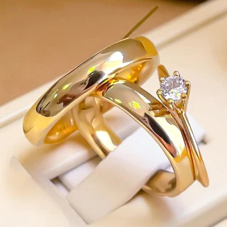 Par de Alianças de moedas antigas boleada 4mm com solitario +gravação+garantia casamento noivado