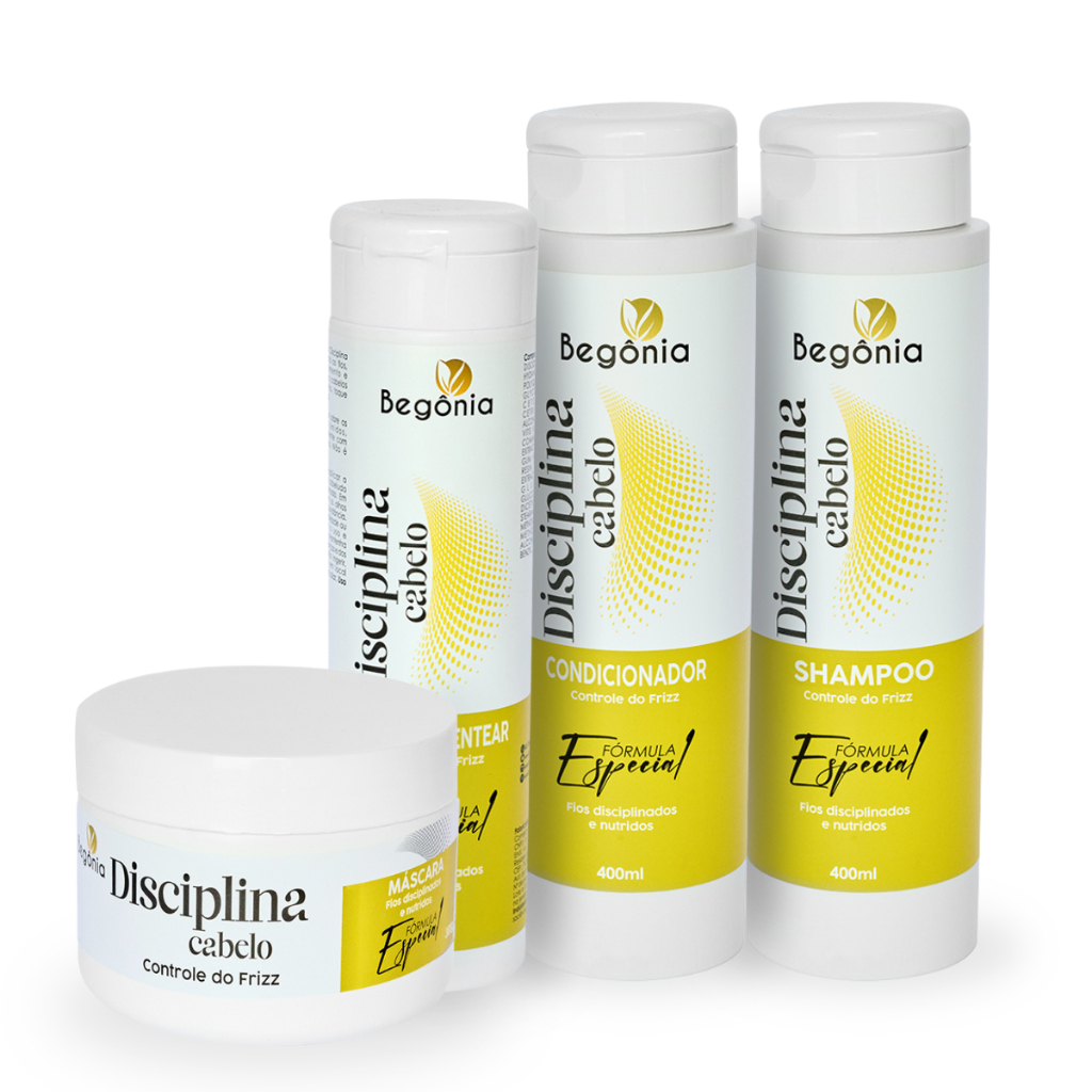 Kit Disciplina Cabelo Alinhamento Antifrizz Maciez Brilho para Fios ...
