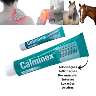 Calminex Pomada Anti-inflamatória 30g e 100g Dor Pancada Cavalos
