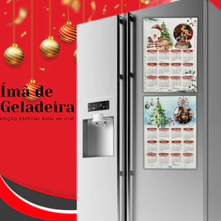 CALENDÁRIO IMÃ DE GELADEIRA 15X21 NATAL PERSONALIZADO COM FOTO LEMBRANÇA DE FIM DE ANO