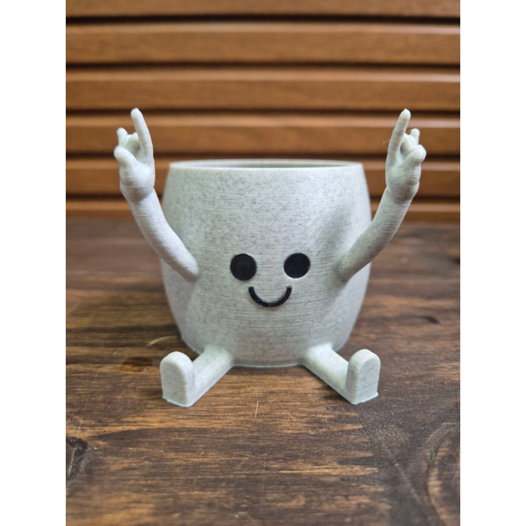 Vaso Feliz Criativo Impresso em 3D