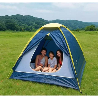 Barraca Impermeável com Mosquiteiro para 2 Pessoas - Ideal para Acampamento e Praia (Azul) em Oferta na Shopee