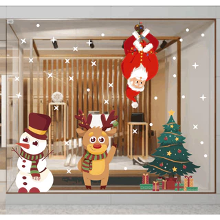 KIT Adesivo Vinil Decorativo VITRINE PAPAI NOEL