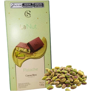 Barra De Chocolate LaNut ao Leite Com Pistache 130g Cacau Show em Oferta na Shopee