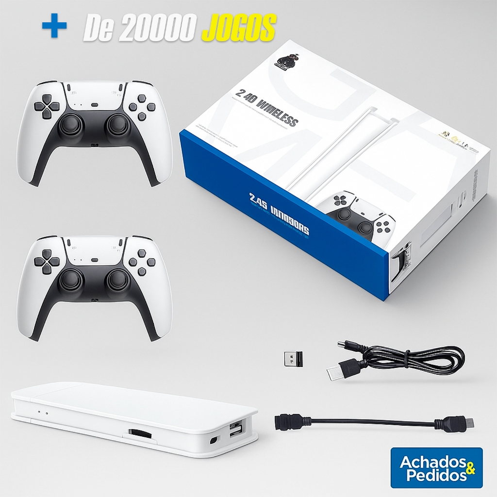 Game Stick M15 Pro 4k 64GB com 2 controles sem fio +20.000 jogos ...