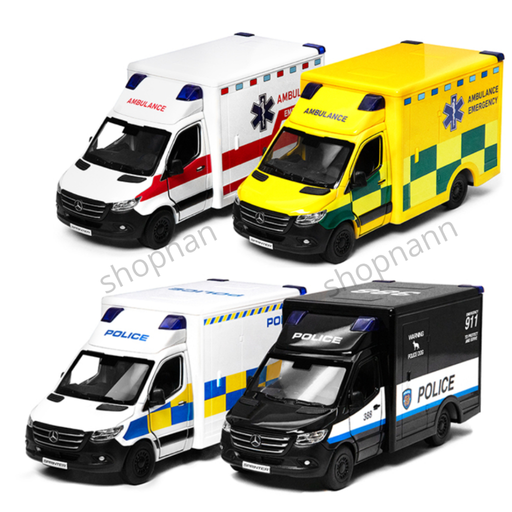 Miniatura Mercedes-Benz Sprinter Ambulancia - policia viaturas