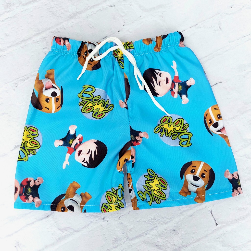 SWAY SHORTS♡ fofofofa Short infantil tactel Mauricinho Bolofofos Chefinho Bita Mickey