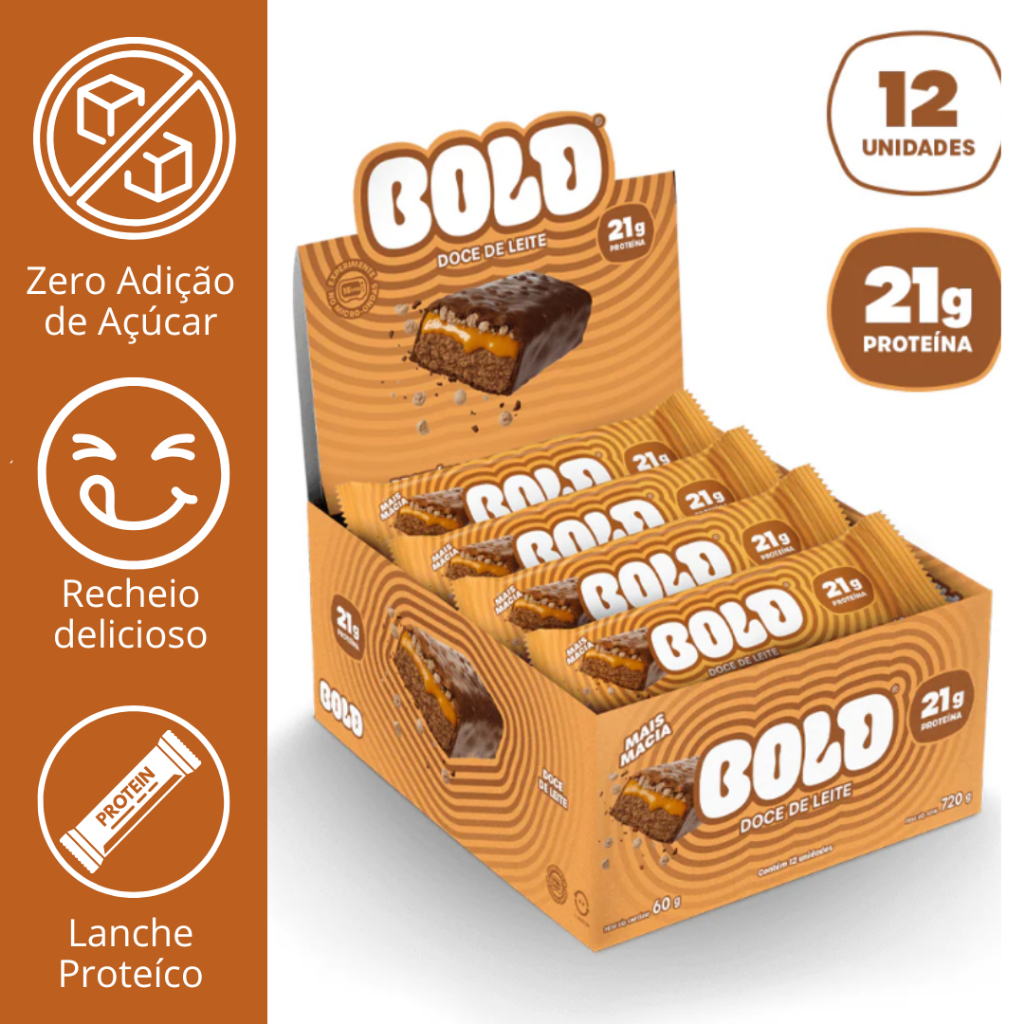BOLD BAR DOCE DE LEITE PROTEINA SNACK FUNCIONAL - BOLD SNACKS | Shopee ...