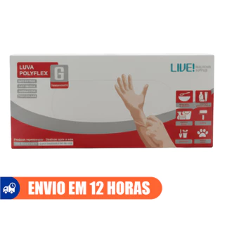 Luva Descartável Transparente Sem Pó TPE 100un Live em Oferta na Shopee