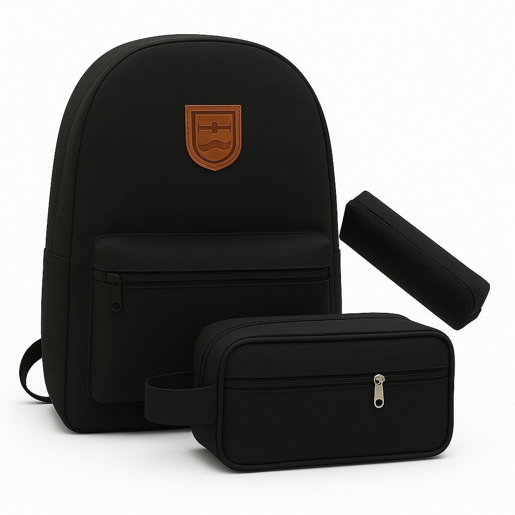 Kit Mochila + Nécessaire + Estojo Trabalho/ Estudo/Academia