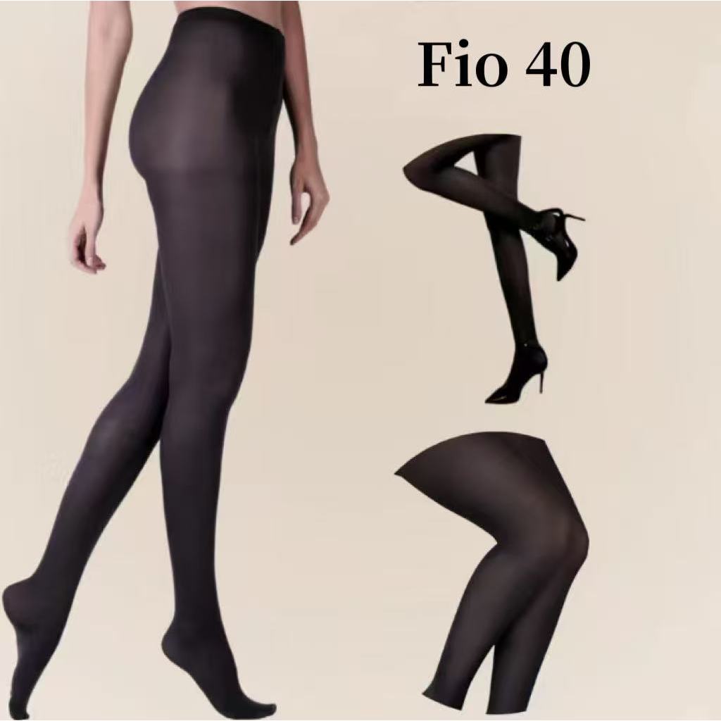 Meia Calca Fio 40 Adulto Feminina Preta Classica Opaca Elegante ...