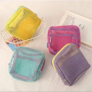 Bolsa Necessaire de Tela Organizador Maquiagem Portátail Cosméticos Pra Viagem Porta Absorvente Porta Remedios em Oferta na Shopee