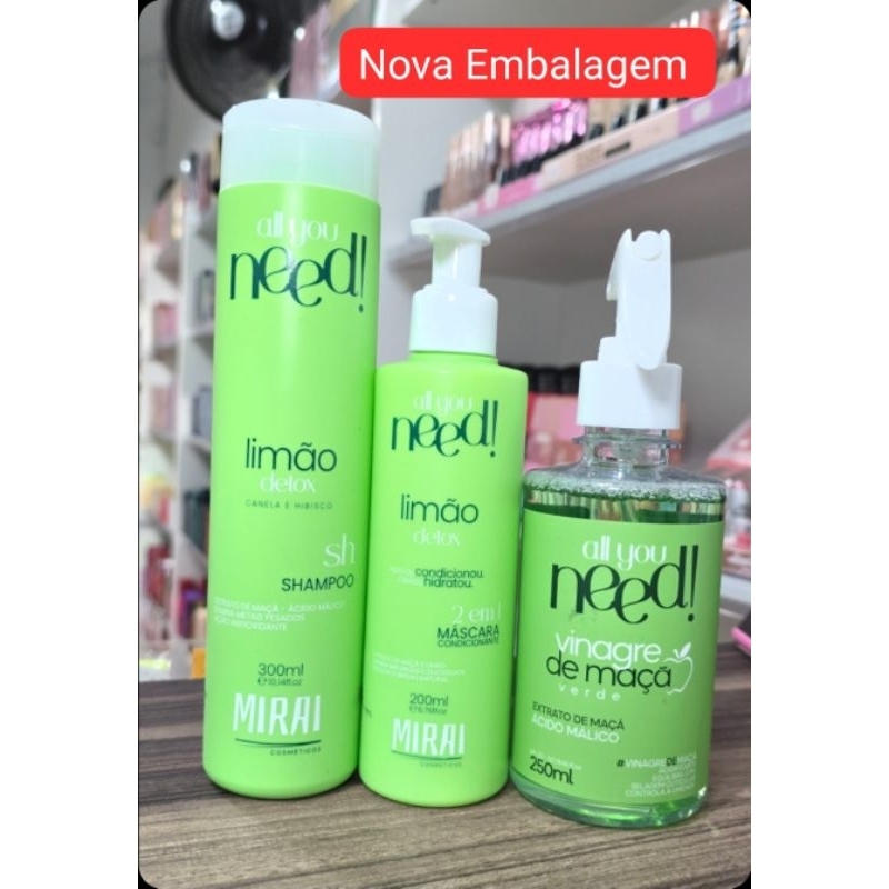 Lançamento Kit Detox Capilar Completo Mirai Cosméticos 3 Passos