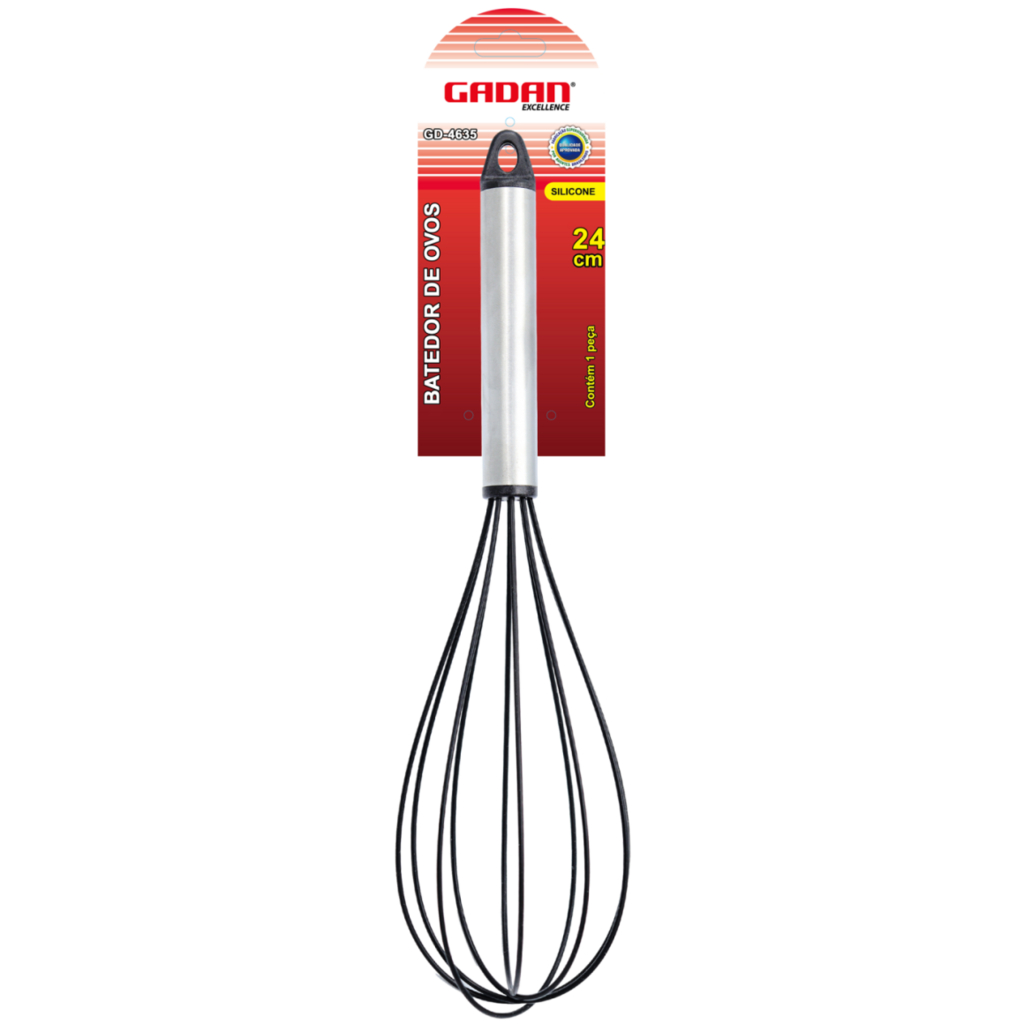 Batedor de Ovos Inox 35cm Fouet Profissional Cozinha Reforça