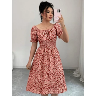 Vestido Feminino Estampa Floral Tendência Verão Confortável Estiloso Roupas Femininas Elegante Para Férias Natal Viagem