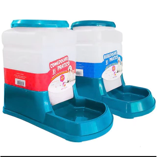 kit bebedouro comedouro automático cachorro gato 3 litros