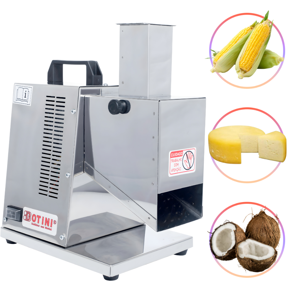 Ralador De Queijo E Milho Elétrico Bivolt Inox B12MQ - Botin