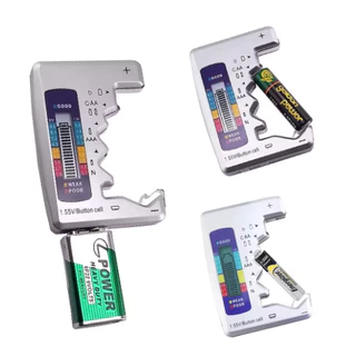 Testador de bateria digital, display lcd, aa/aaa/9v/,1.5v, botão célula de capacidade da bateria