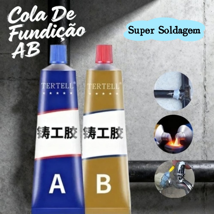 Cola De Fundição AB Cola de Reparo Rápido para Metal e Plástico Cola ...