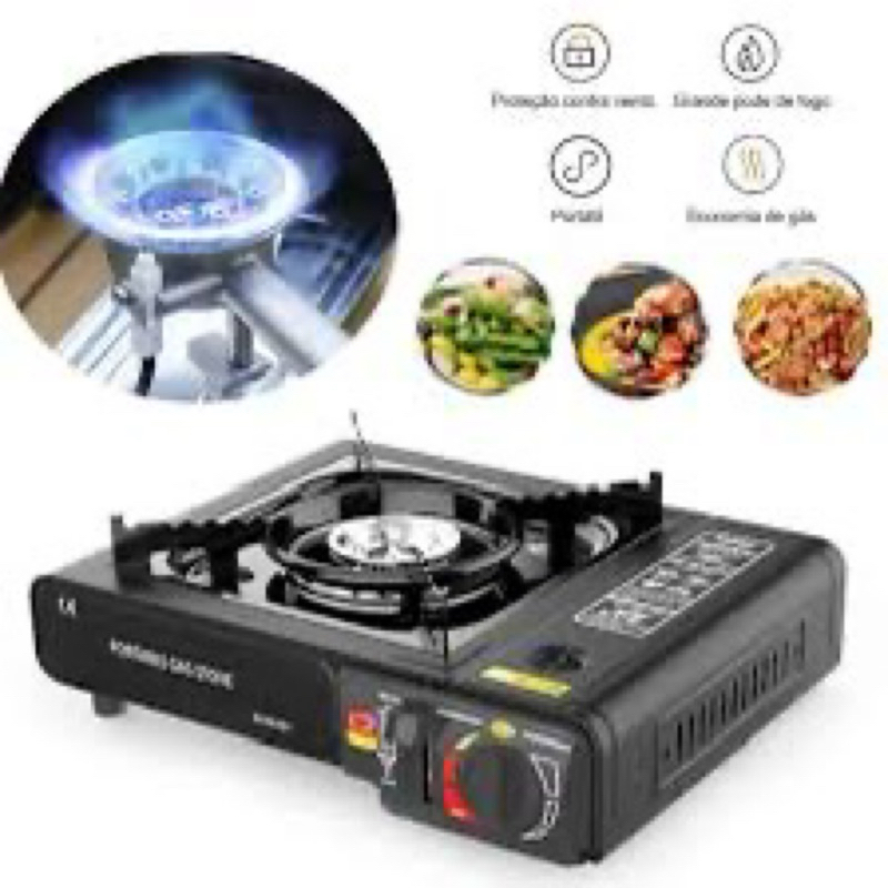 Fogão Portátil a Gás Butano com Maleta Ideal para Camping, Viagens e ...