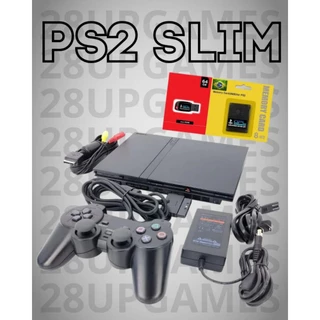 Playstation 2 Slim PS2 + Controle + Memory Card + 50 Jogos + Garantia (Sem Leitor)