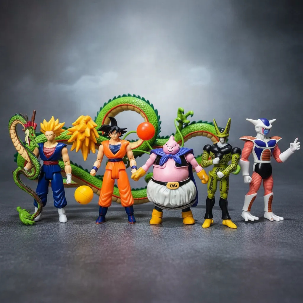 Kit 5 Bonecos Dragon Ball Z Super Articulados 14cm Goku Vegeta