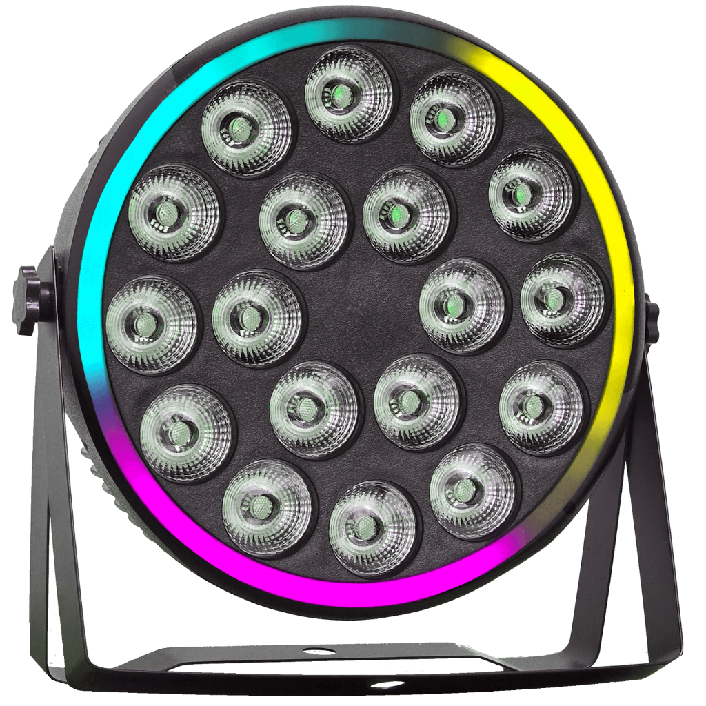 Parled SOG-1864F 18 Leds 12w Rgbw Quadriled Dmx 4IN1 Borda Led Cabo ...