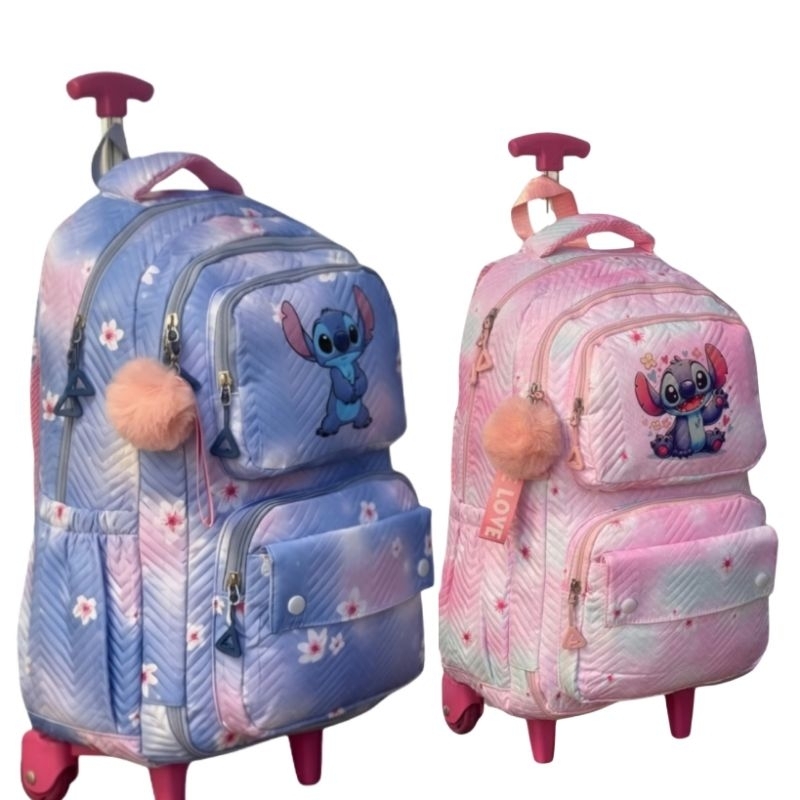 Mochila Feminina de Rodinha Escolar Juvenil Confortável de Alta Qualidade