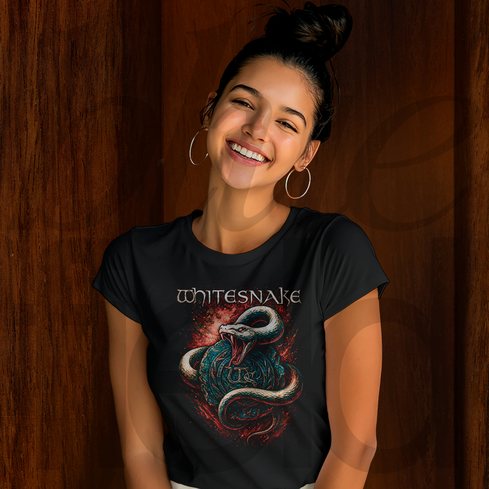 Camiseta Babylook Rock Streetwear Whitesnake 087 Malha Algodão