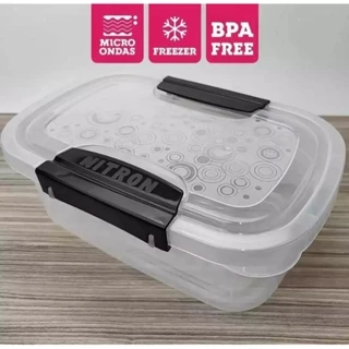 Pote Ultra forte Nitron com Travas Pote Cadeia Jumbo Transparente 2,1L ou 4L em Oferta na Shopee