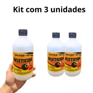 3 Univer-se7 Inseticida 500ml Elimina Percevejo de cama Sem Borrifador Pague 2 Leve 3