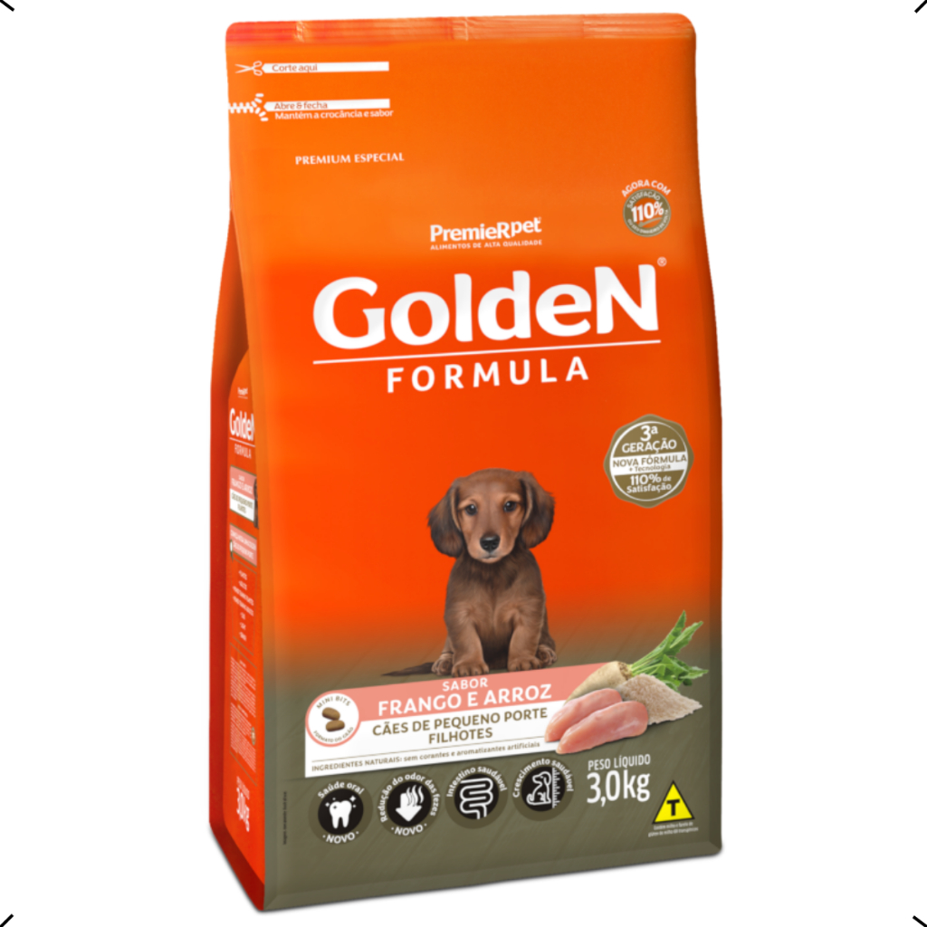RAÇÃO GOLDEN FORMULA FILHOTE RAÇA PEQUENA FRANGO 10KG